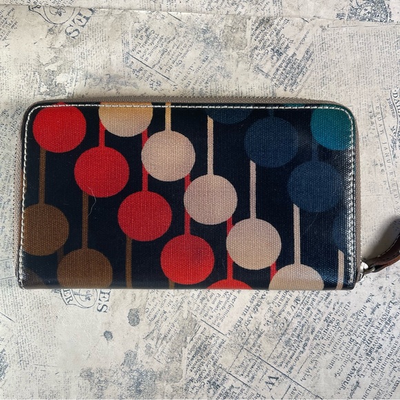 Orla Kiely Bags Orla Kiely Line Dot Zip Around Wallet Poshmark